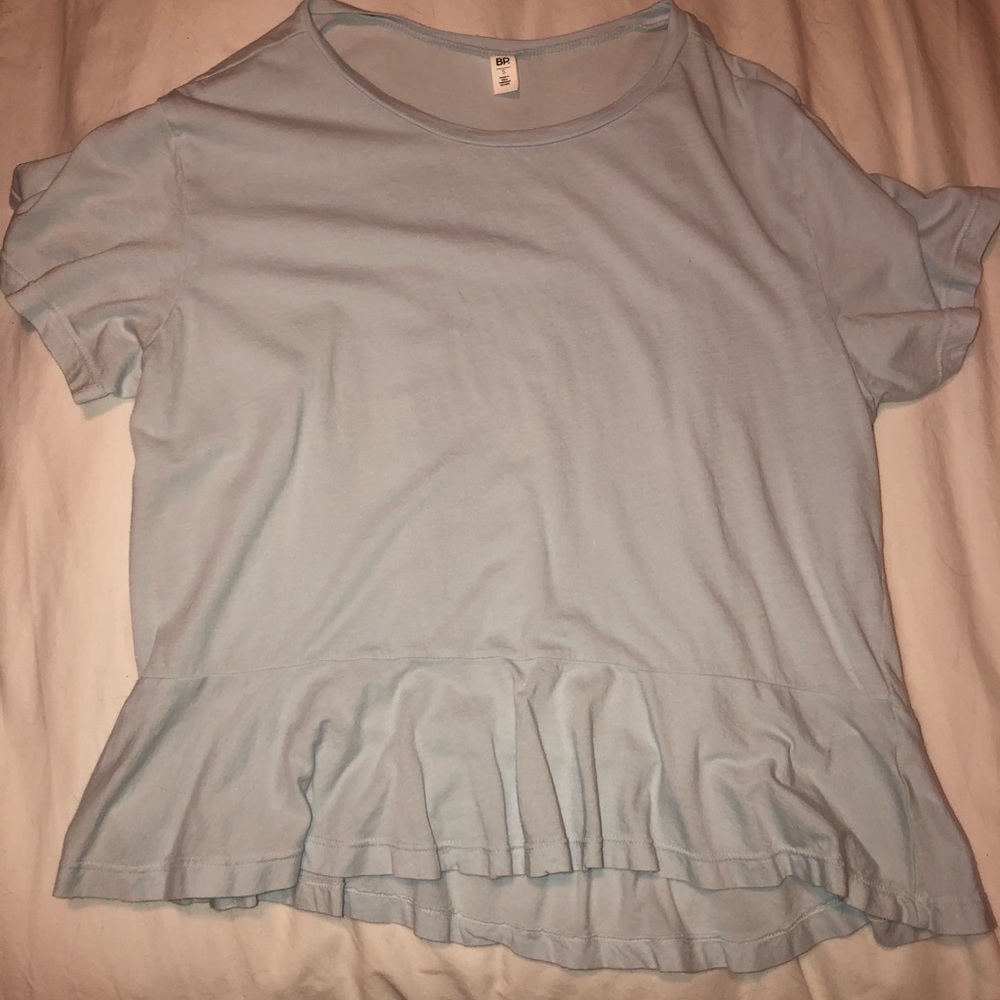 BP light blue peplum top